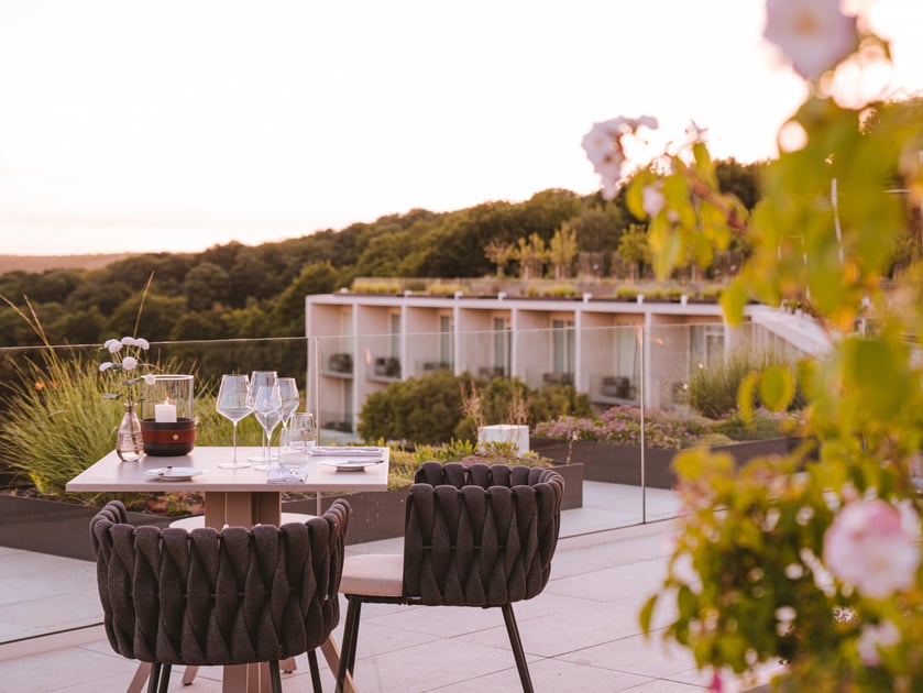 Terrace overlooking the Marne Valley at Royal Champagne Hotel + Spa