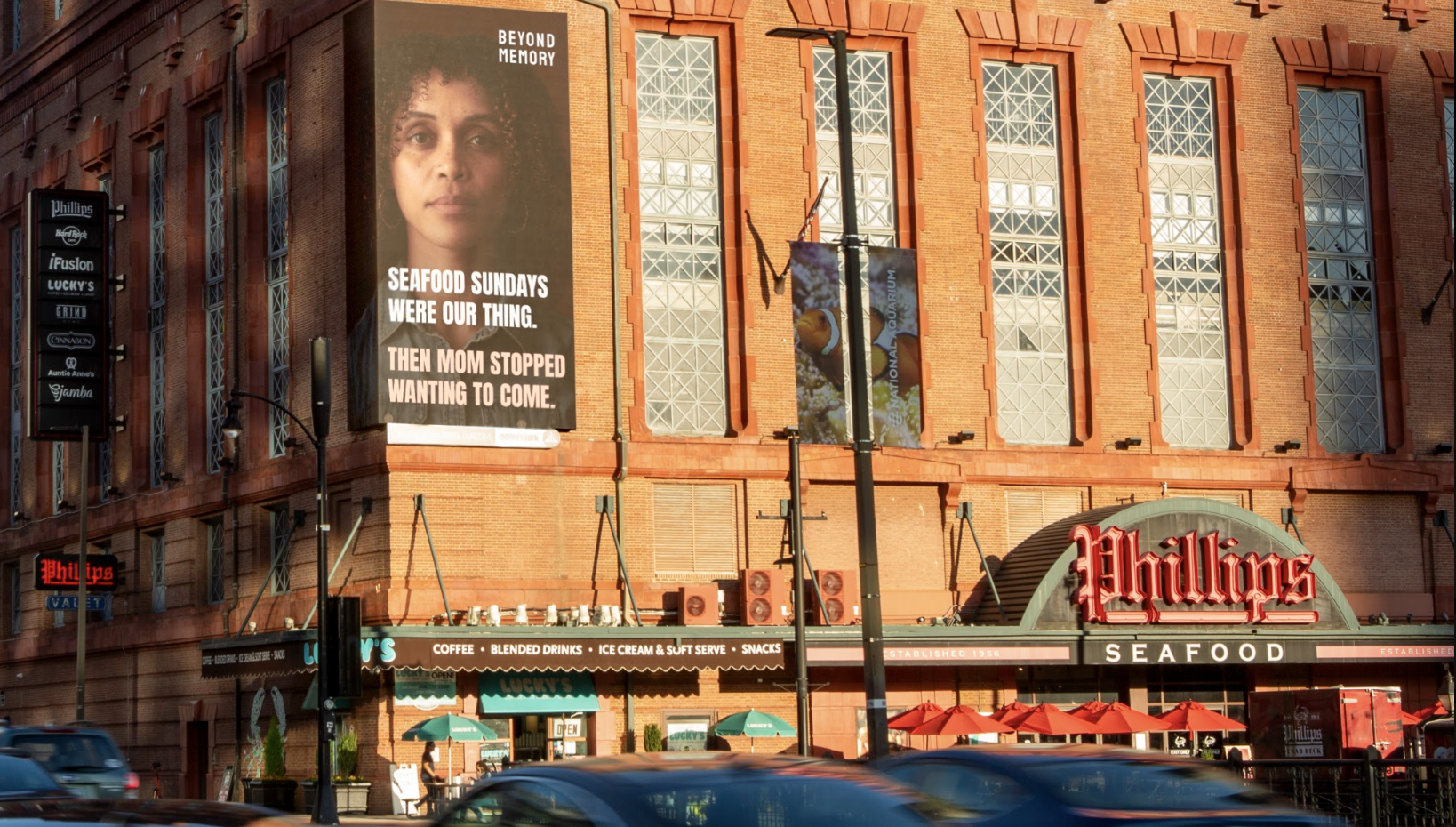 Beyond Memory billboard in Baltimore