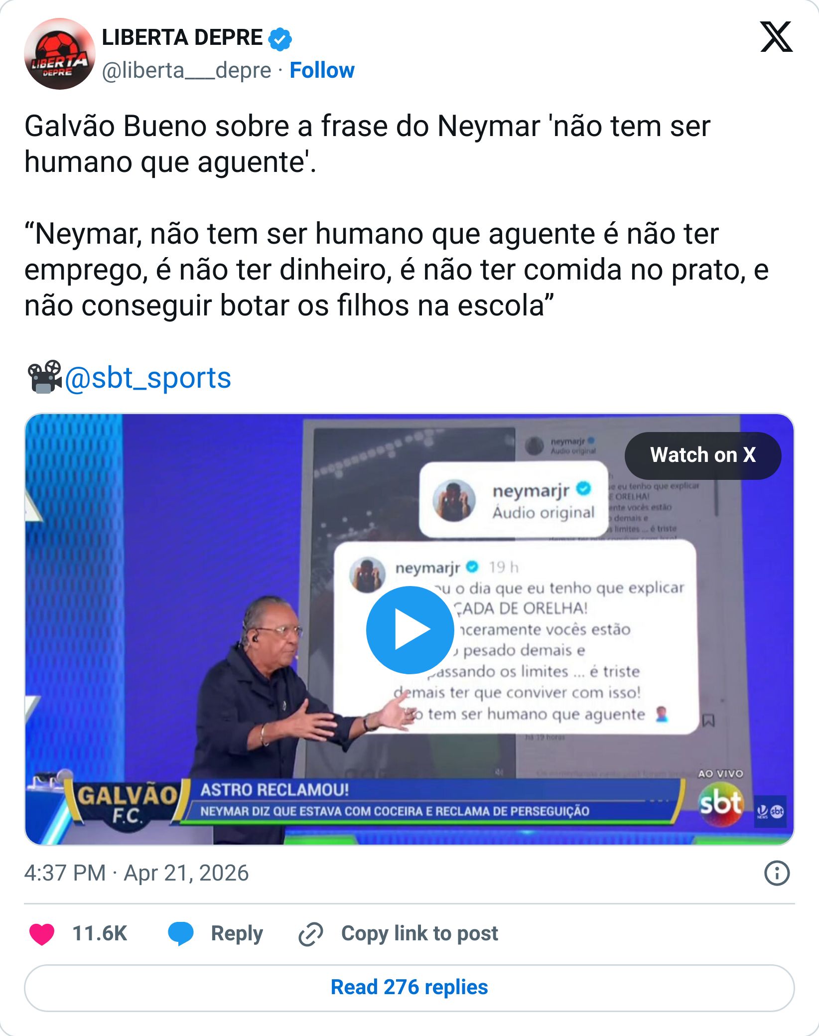Tweet screenshot