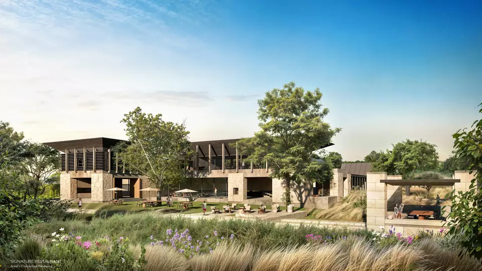 Architectural rendering of the Waldorf Astoria Texas Hill Country resort