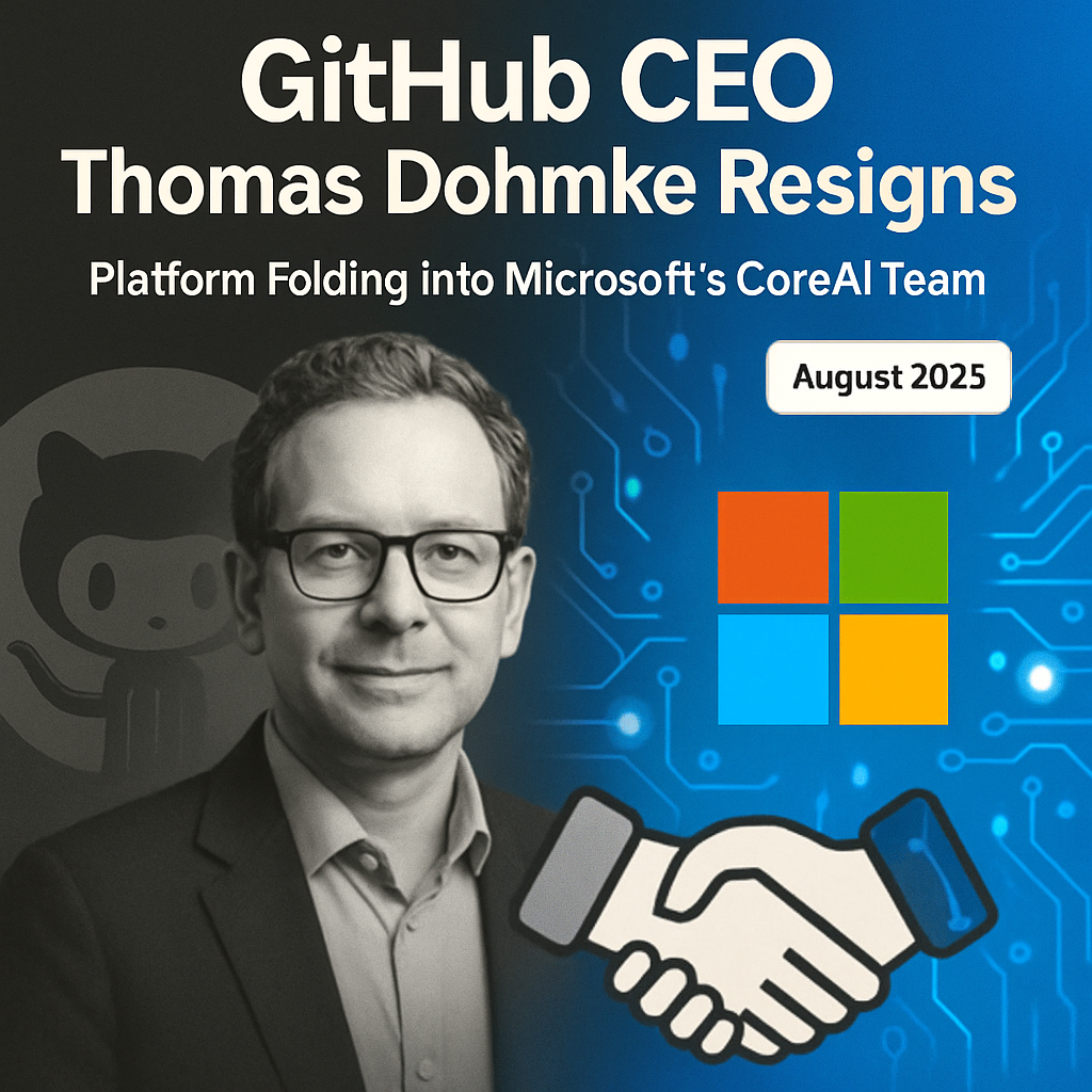 GitHub CEO Thomas Dohmke Resigns, Platform Folding into Microsoft’s ...