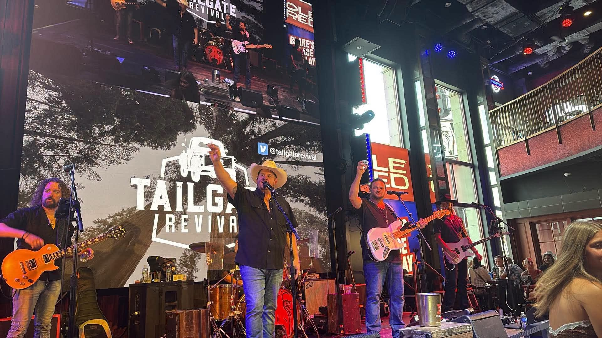Tailgate Revival performing at Ole Red on Broadway in Nashville