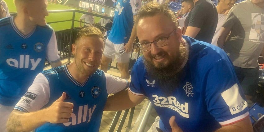 Cltfc Fans One Charlotte FC fan is happy tonight's game moved to Dallas