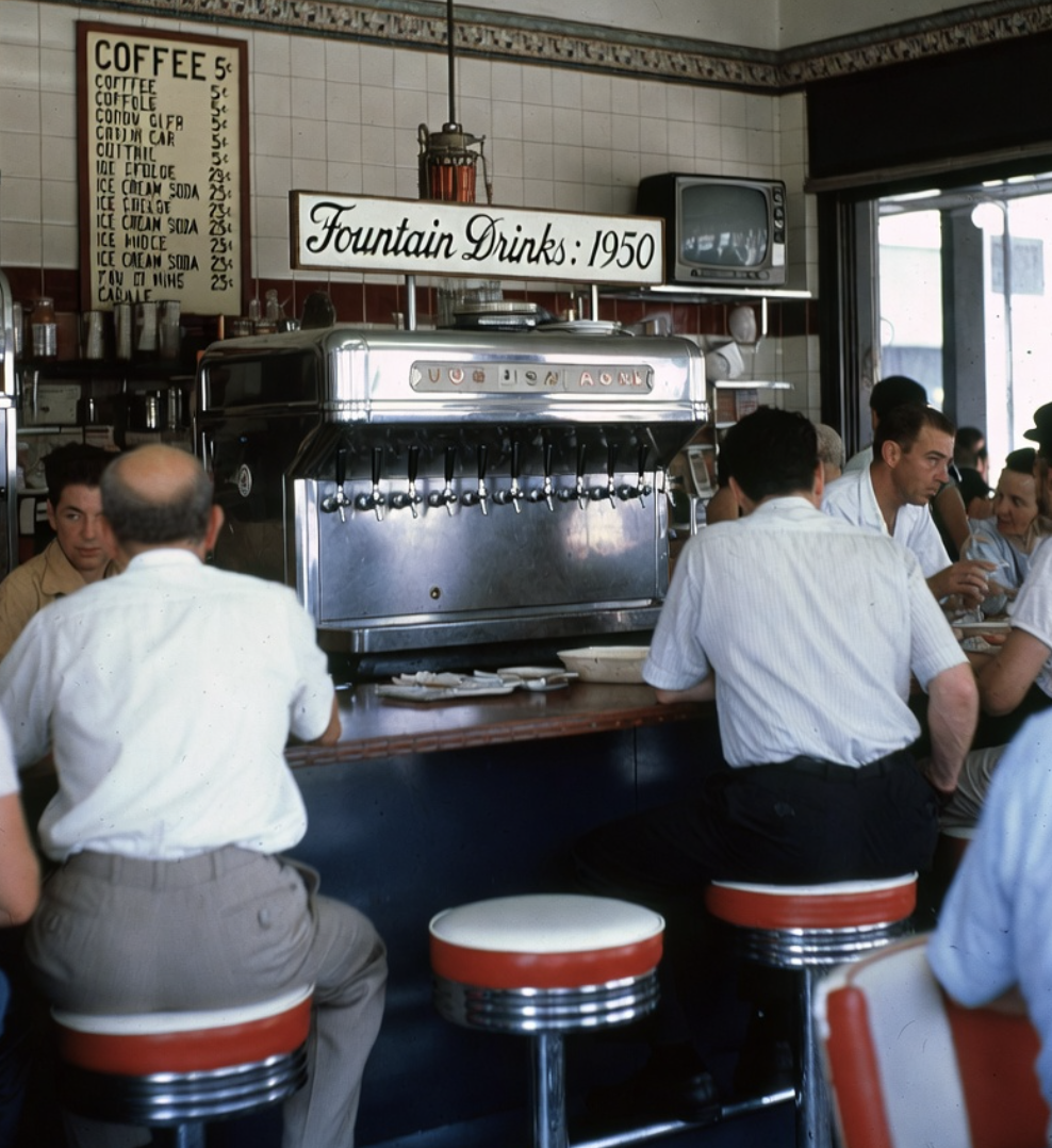 Jersey Soda Counter on a Monday, 1950
