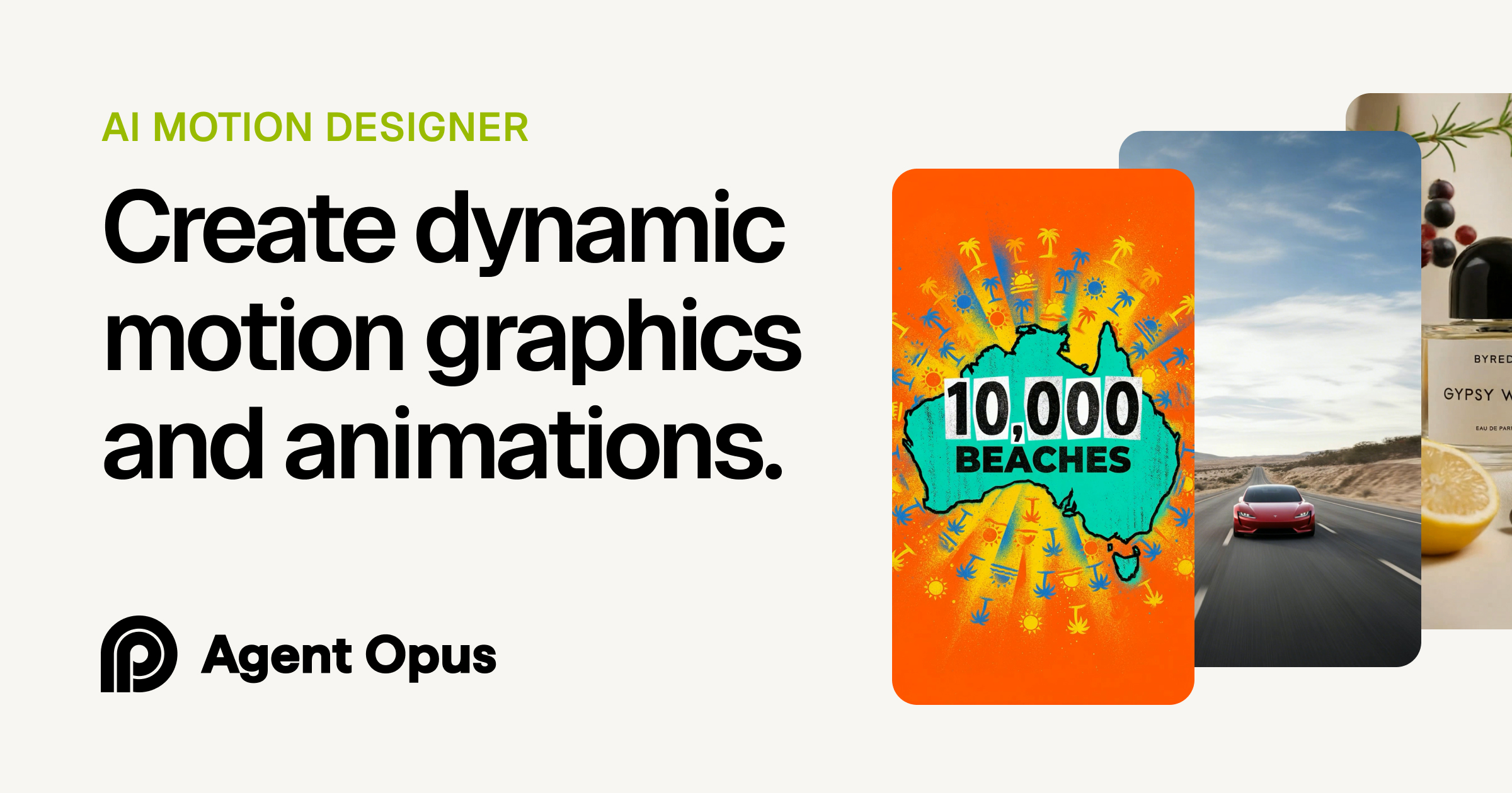 Agent Opus AI motion graphics generation