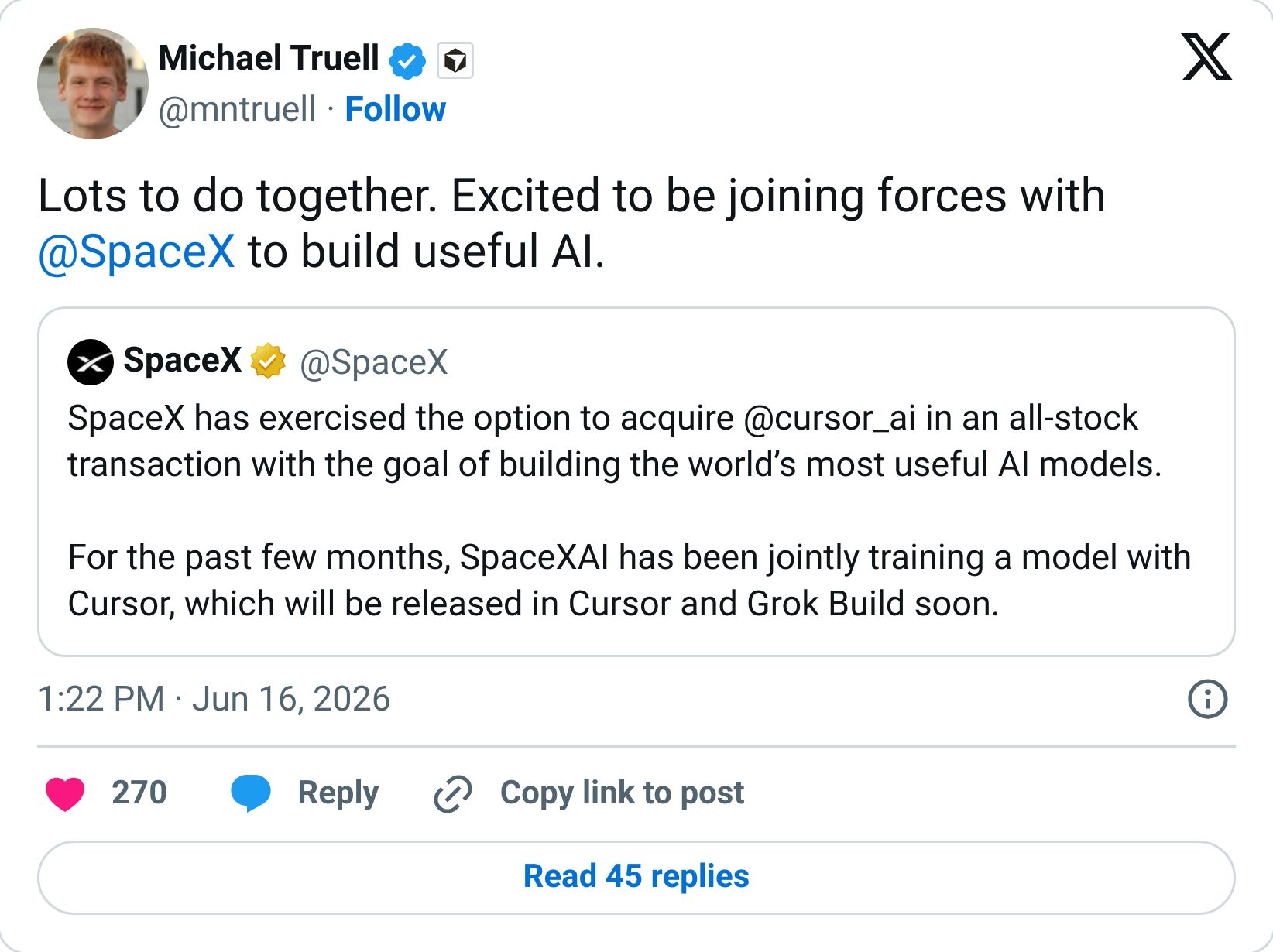 Tweet screenshot