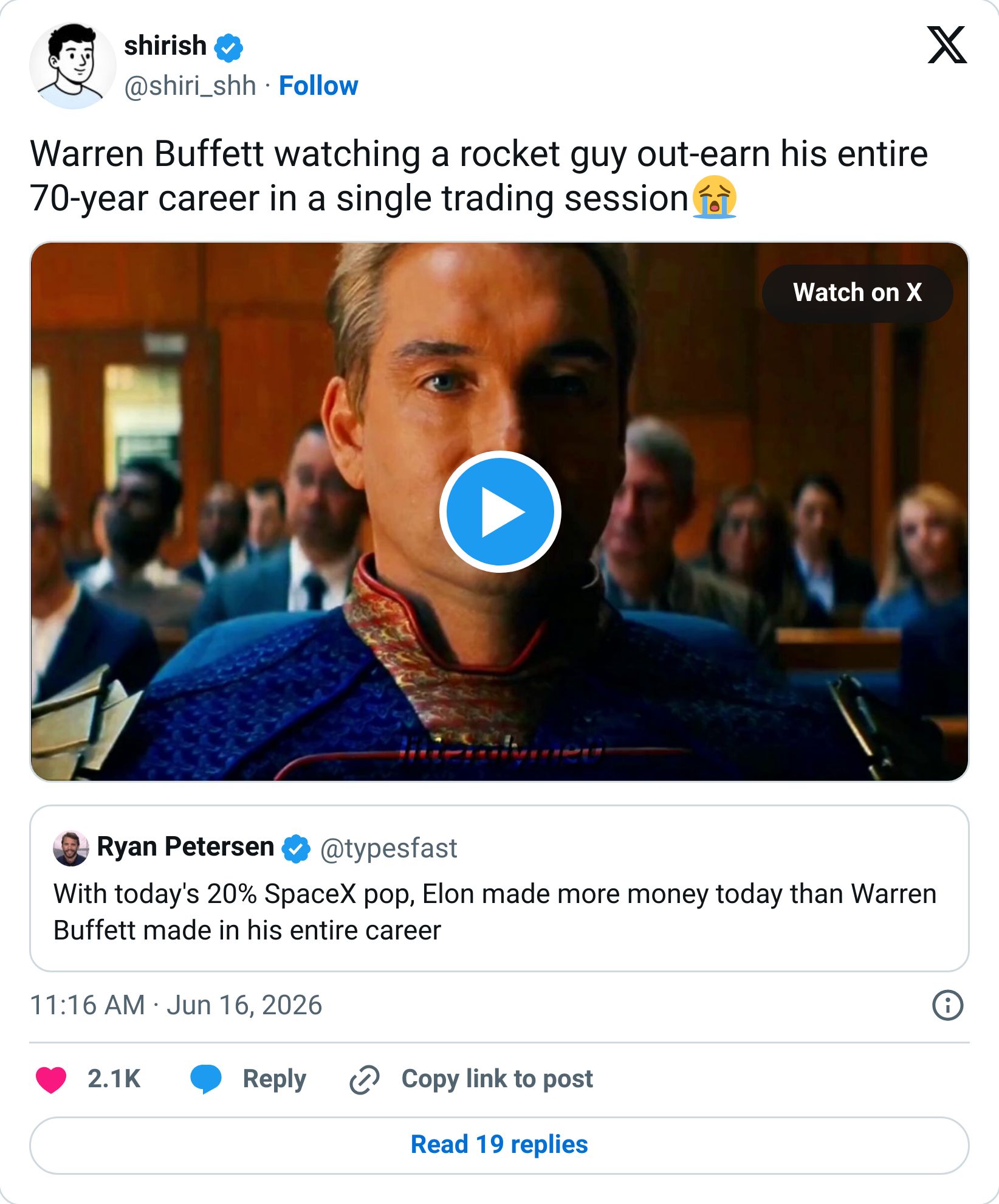 Tweet screenshot
