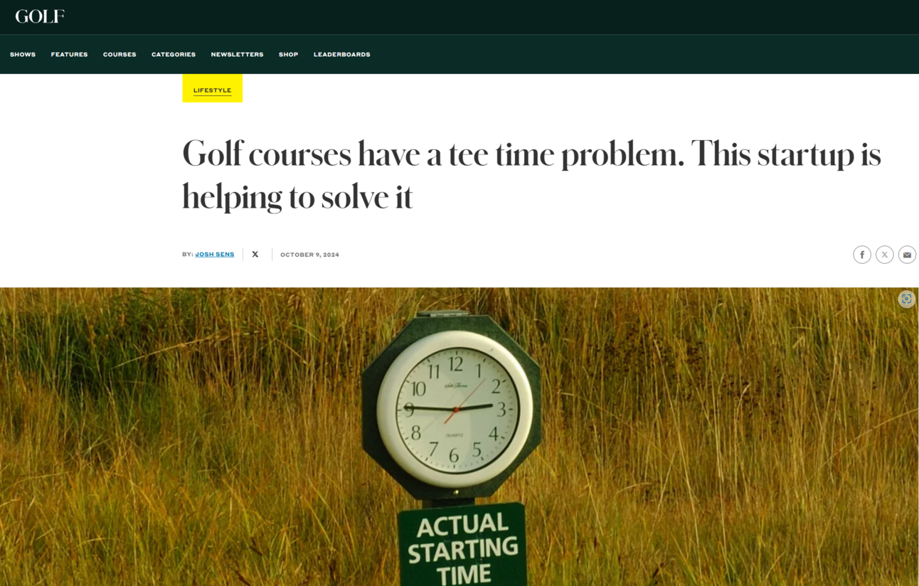 Golf courses have a tee time problem. This startup is helping