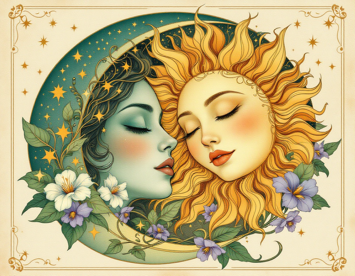 AI-generated gilded art-nouveau tarot artwork: warm gold, sage and cream, ornate and painterly.