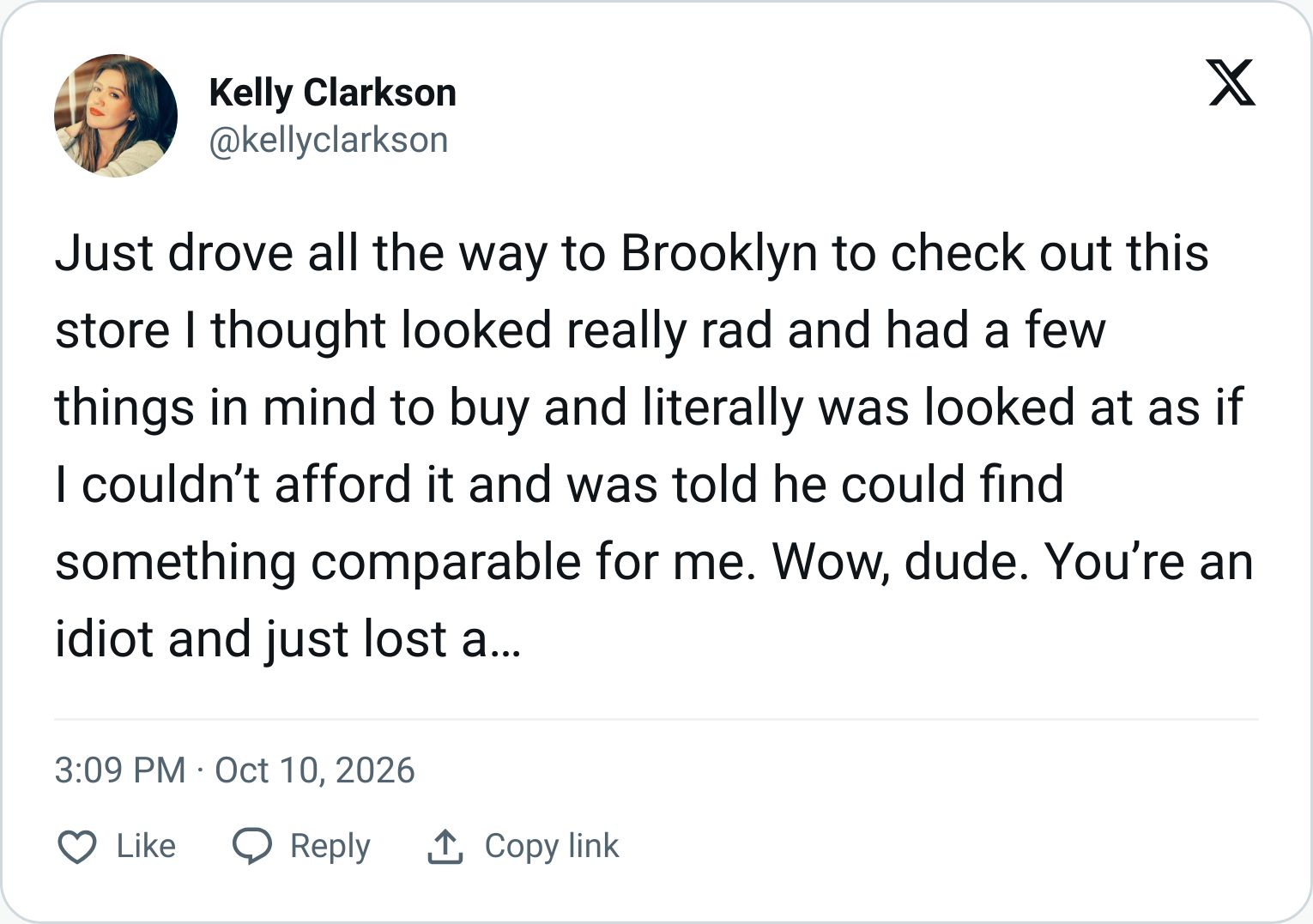 Tweet screenshot
