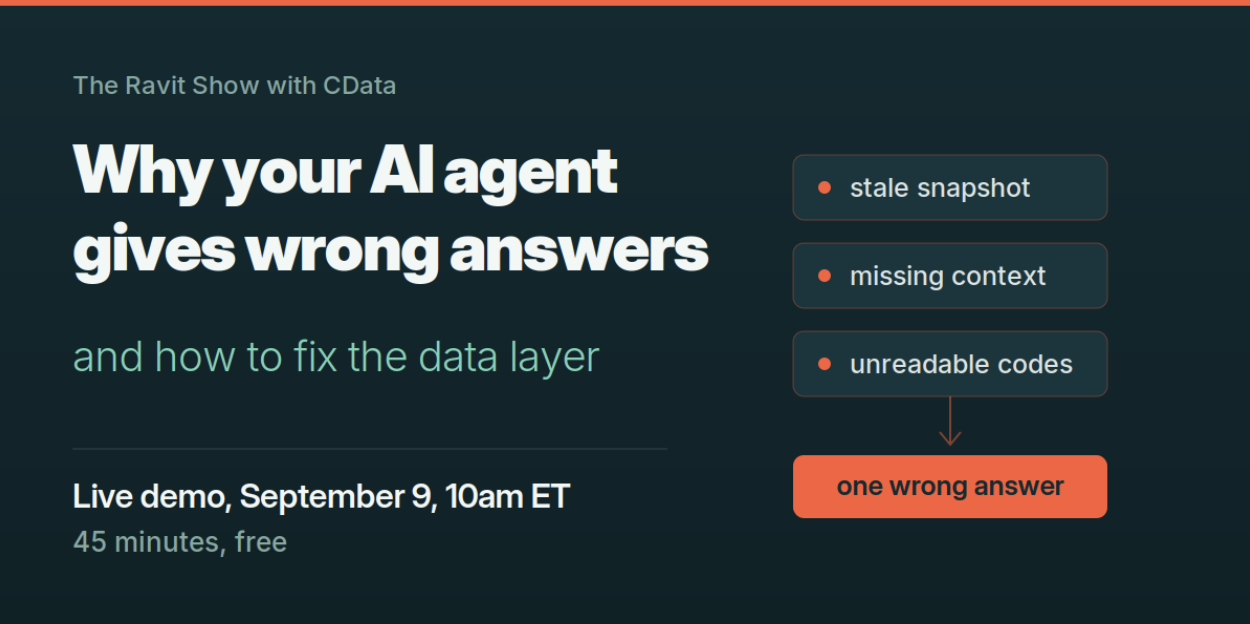 Live on September 9: fixing the data layer behind bad AI answers