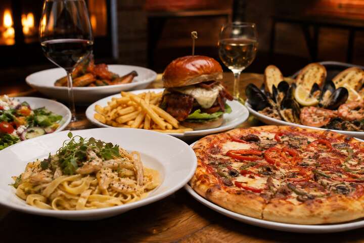Pizza, pasta, burgers and seafood at Mario's Kitchen in Tsawwassen, Delta BC