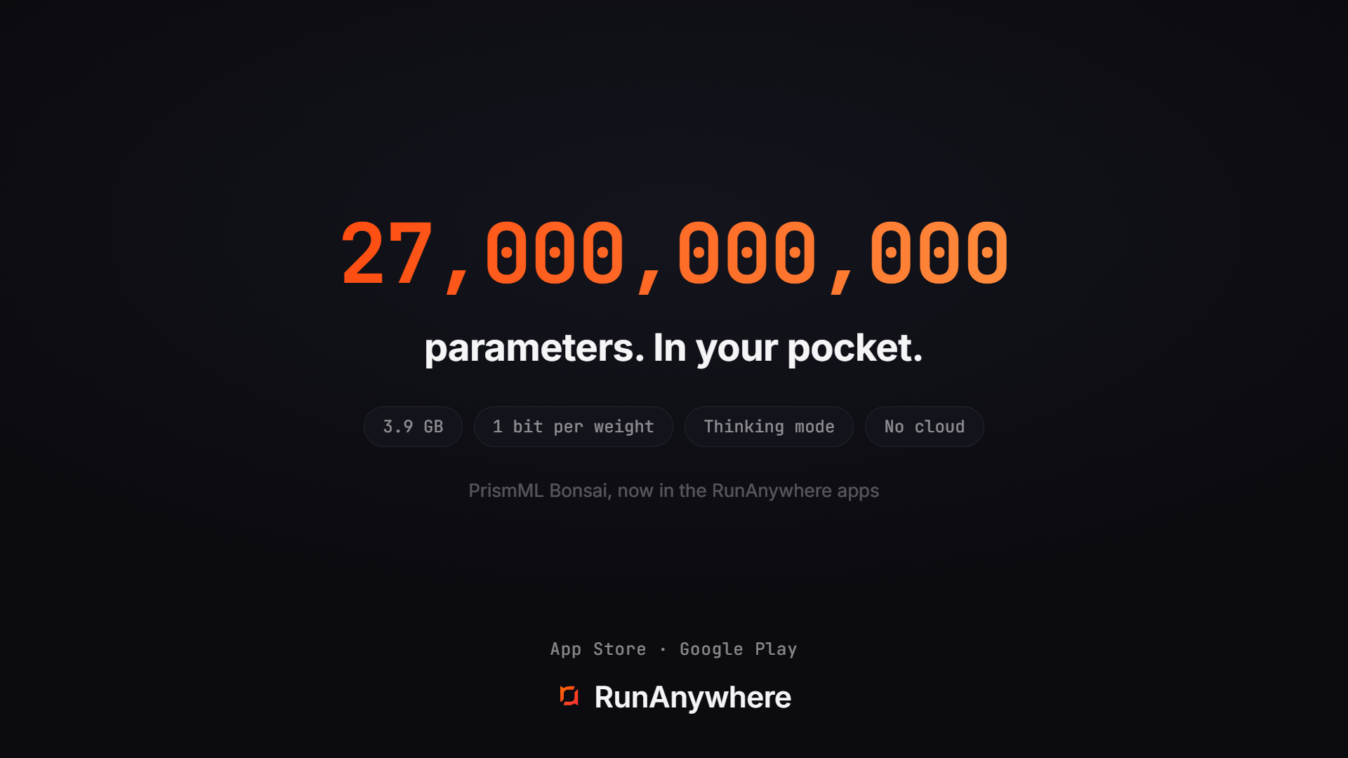 RunAnywhere PrismML Bonsai 27B on-device AI model