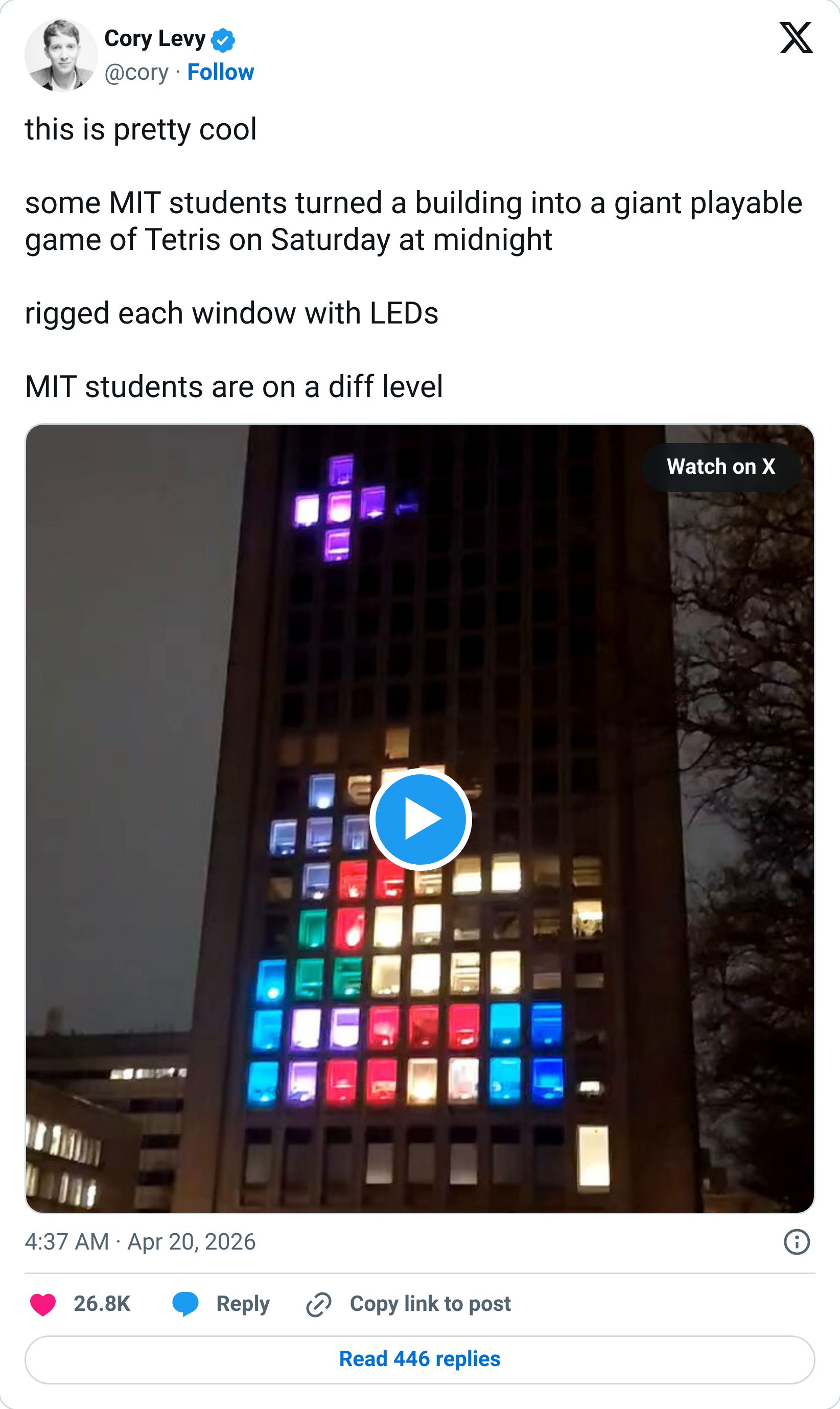 Tweet screenshot