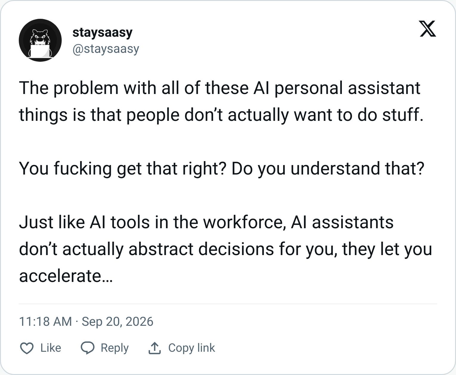 Tweet screenshot