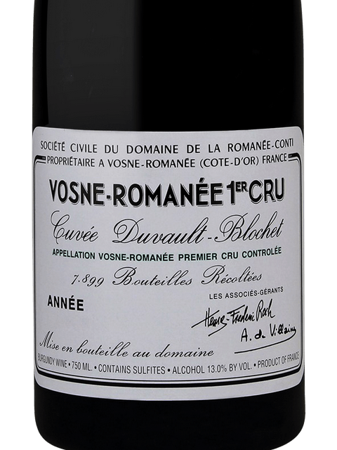 2020 DRC Vosne-Romanée 1er Cru Cuvée Duvault-Blochet