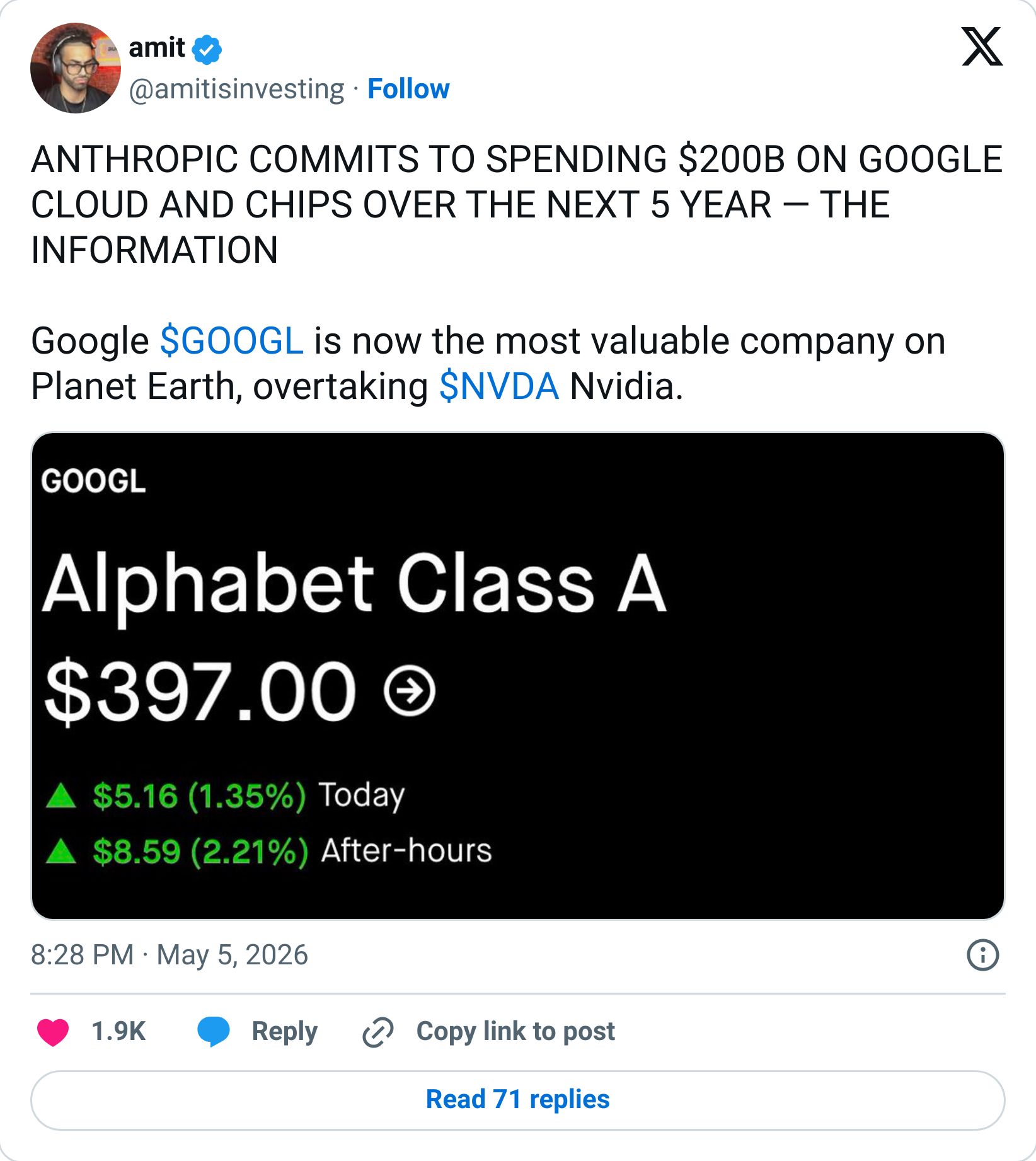 Tweet screenshot