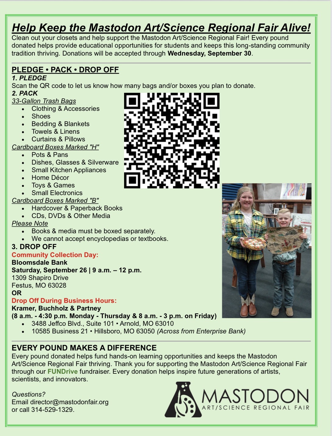 Fair Donations Sept 26th