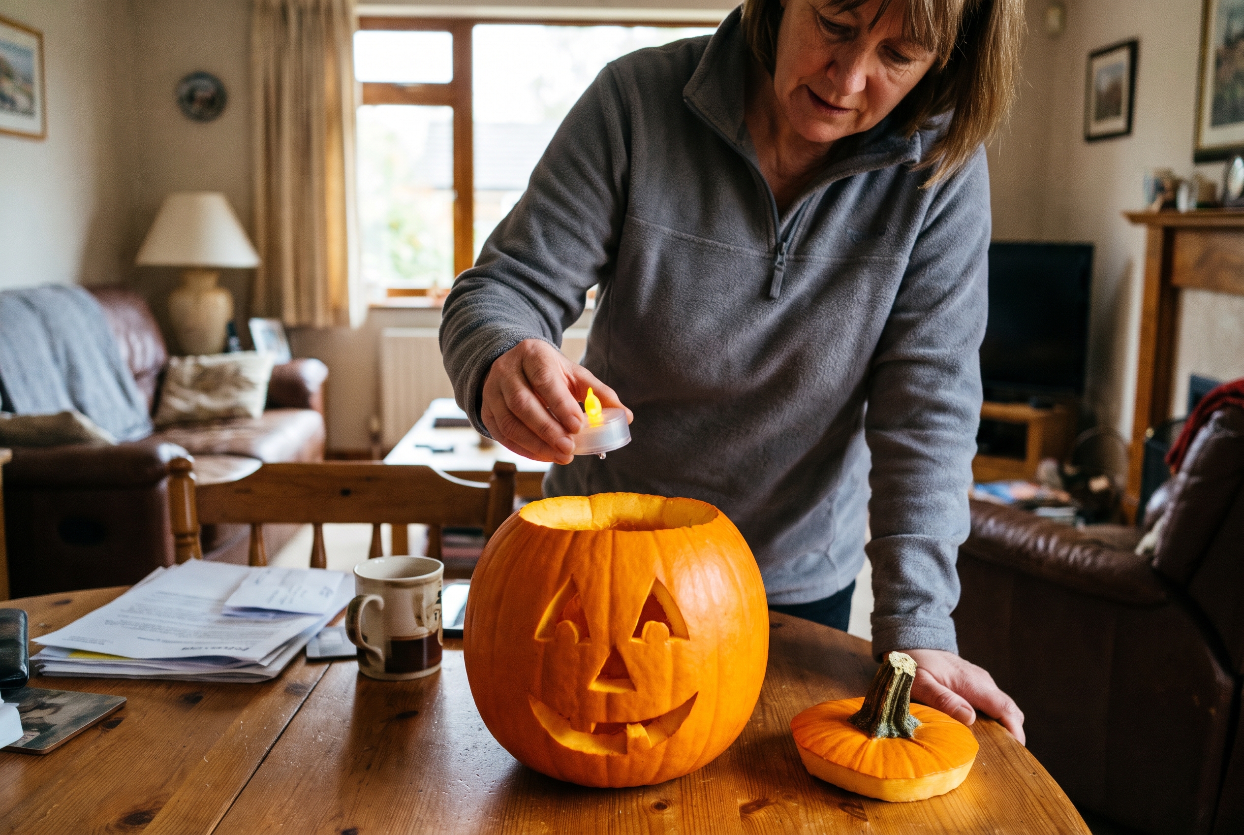 Illustrative flameless pumpkin example