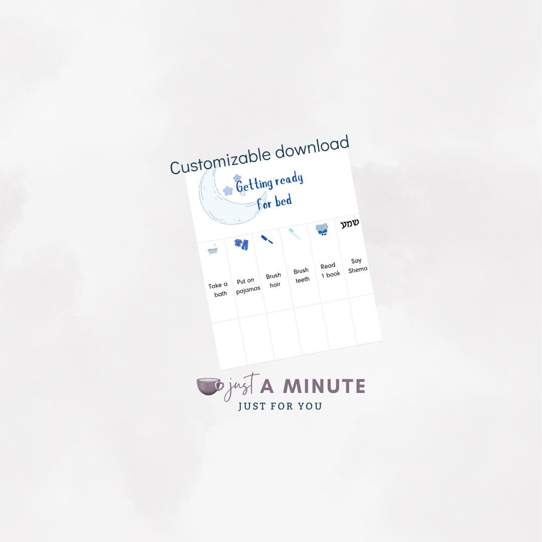 The best bedtime chart (customizable download)