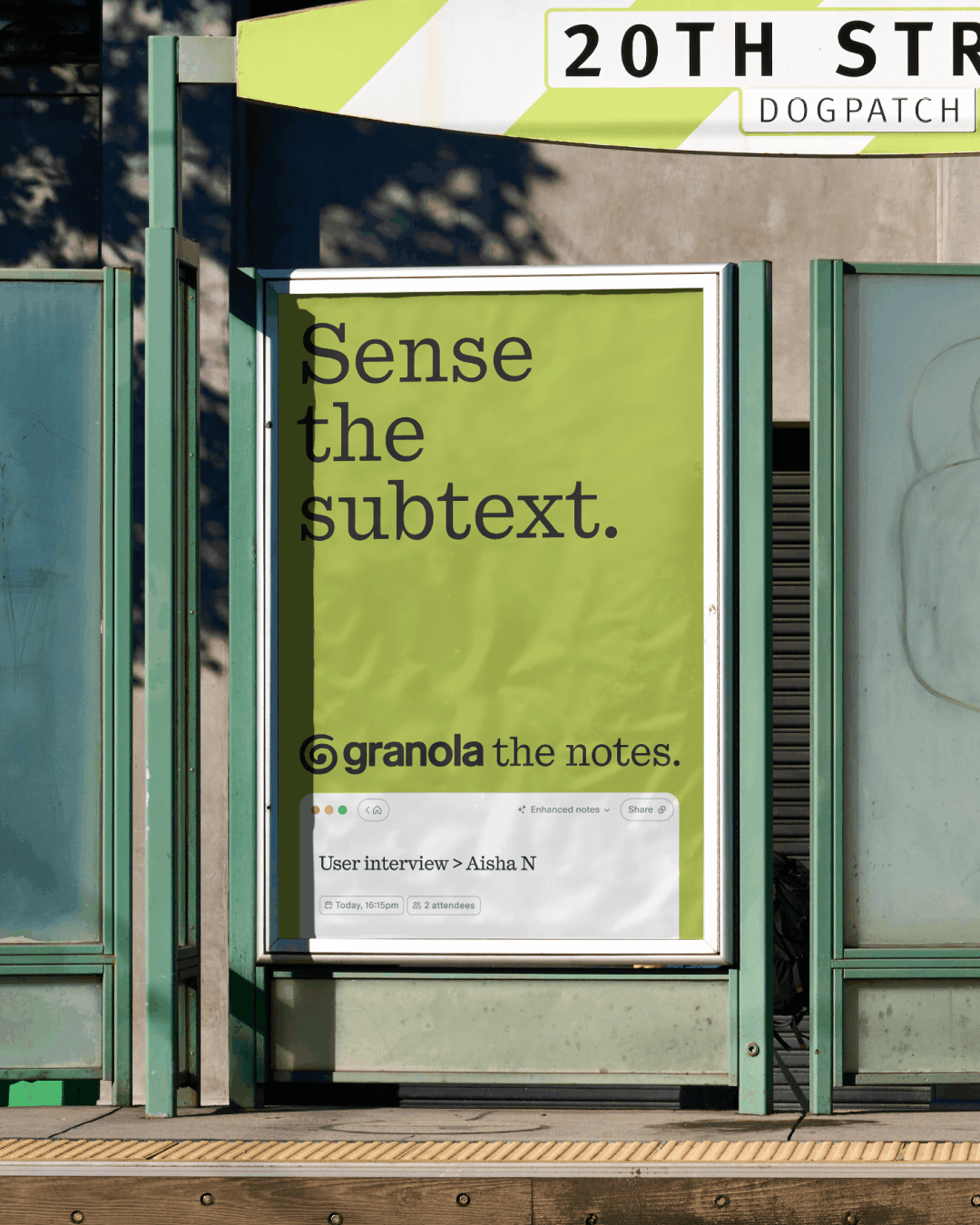 Granola ad — Sense the subtext