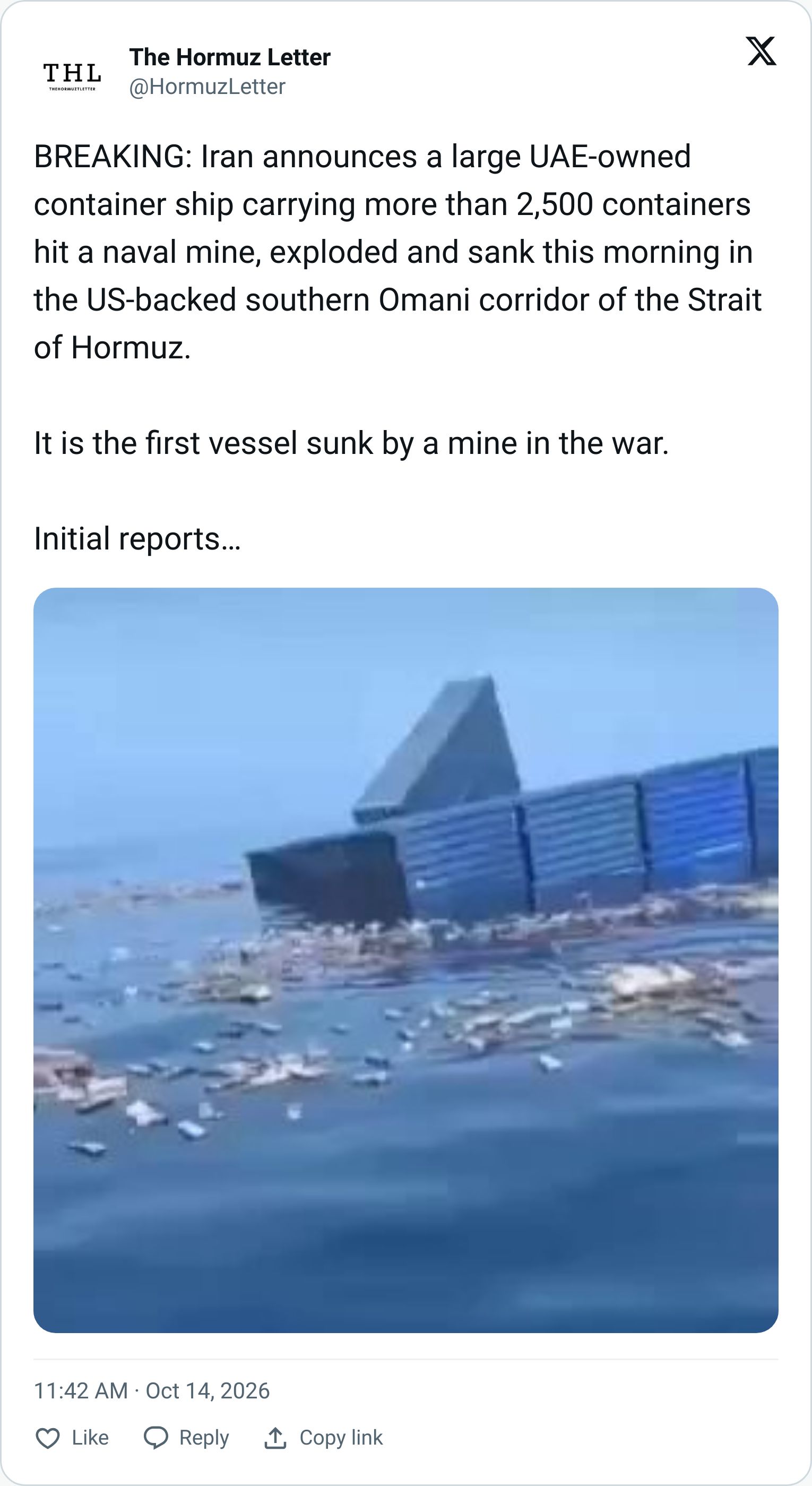 Tweet screenshot