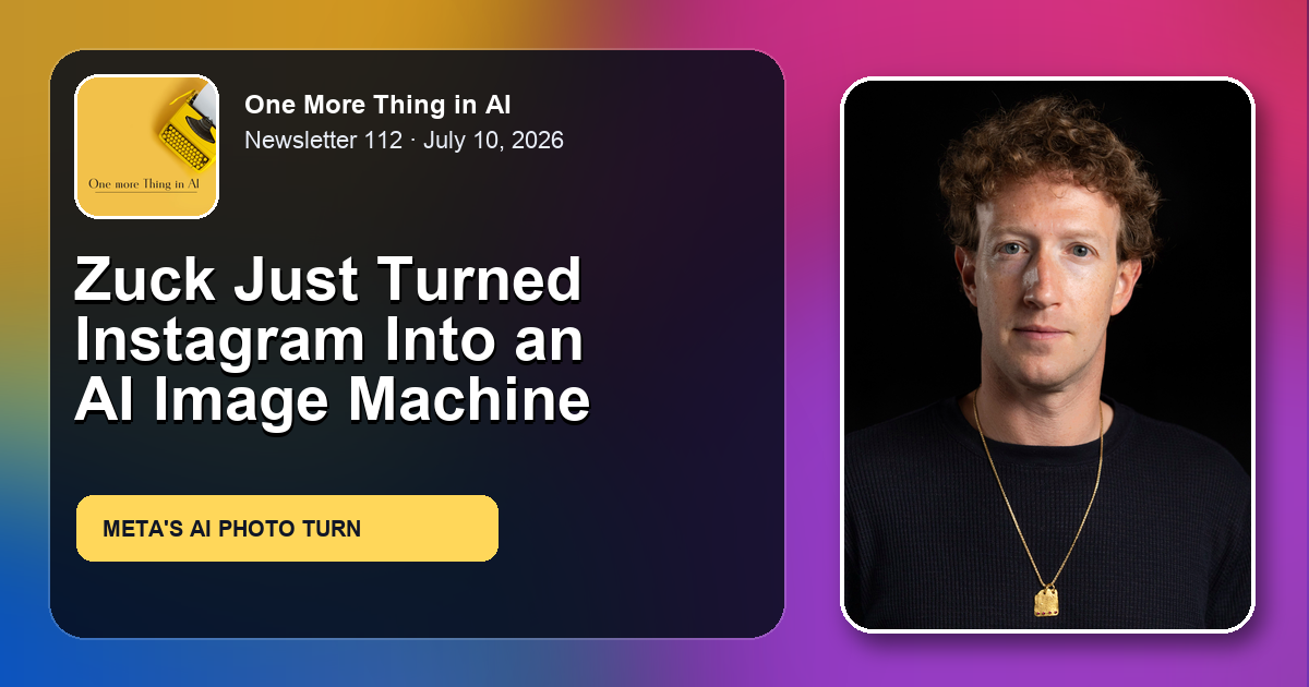 Zuck just turned Instagram into an AI Image machine