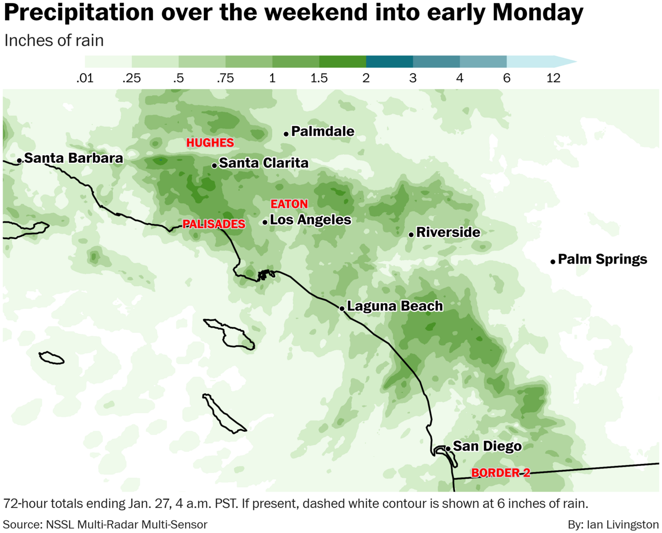 Wet droplets fall from the sky in Los Angeles as Alaska searches for winter