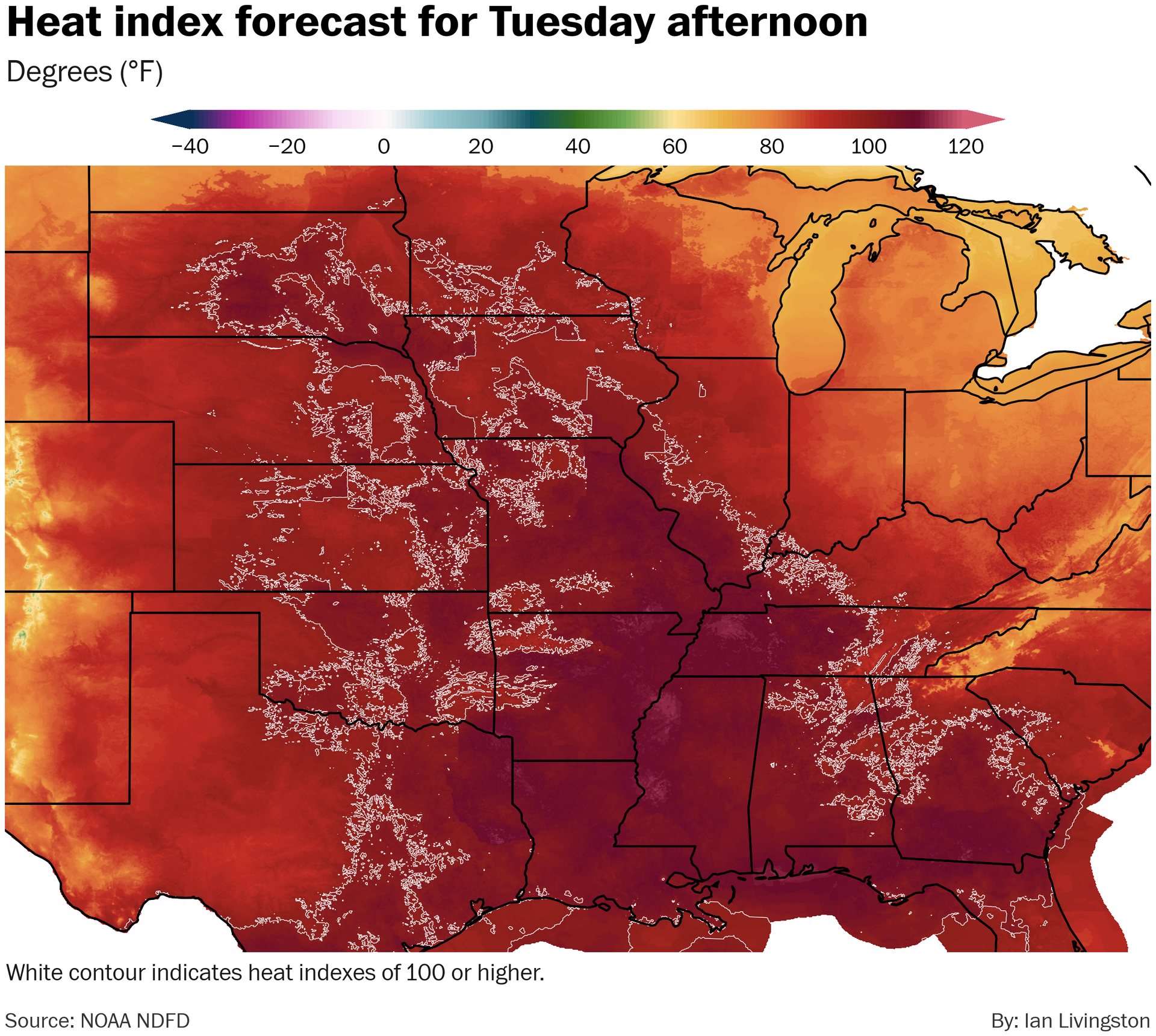 Major heat wave expands across central U.S.