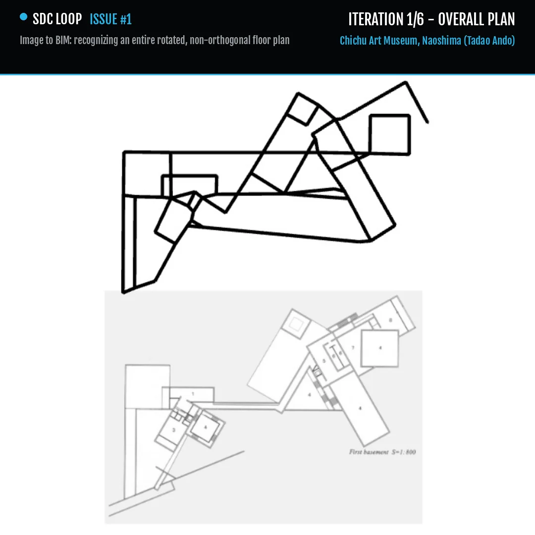 Image to BIM iteration, Chichu Art Museum