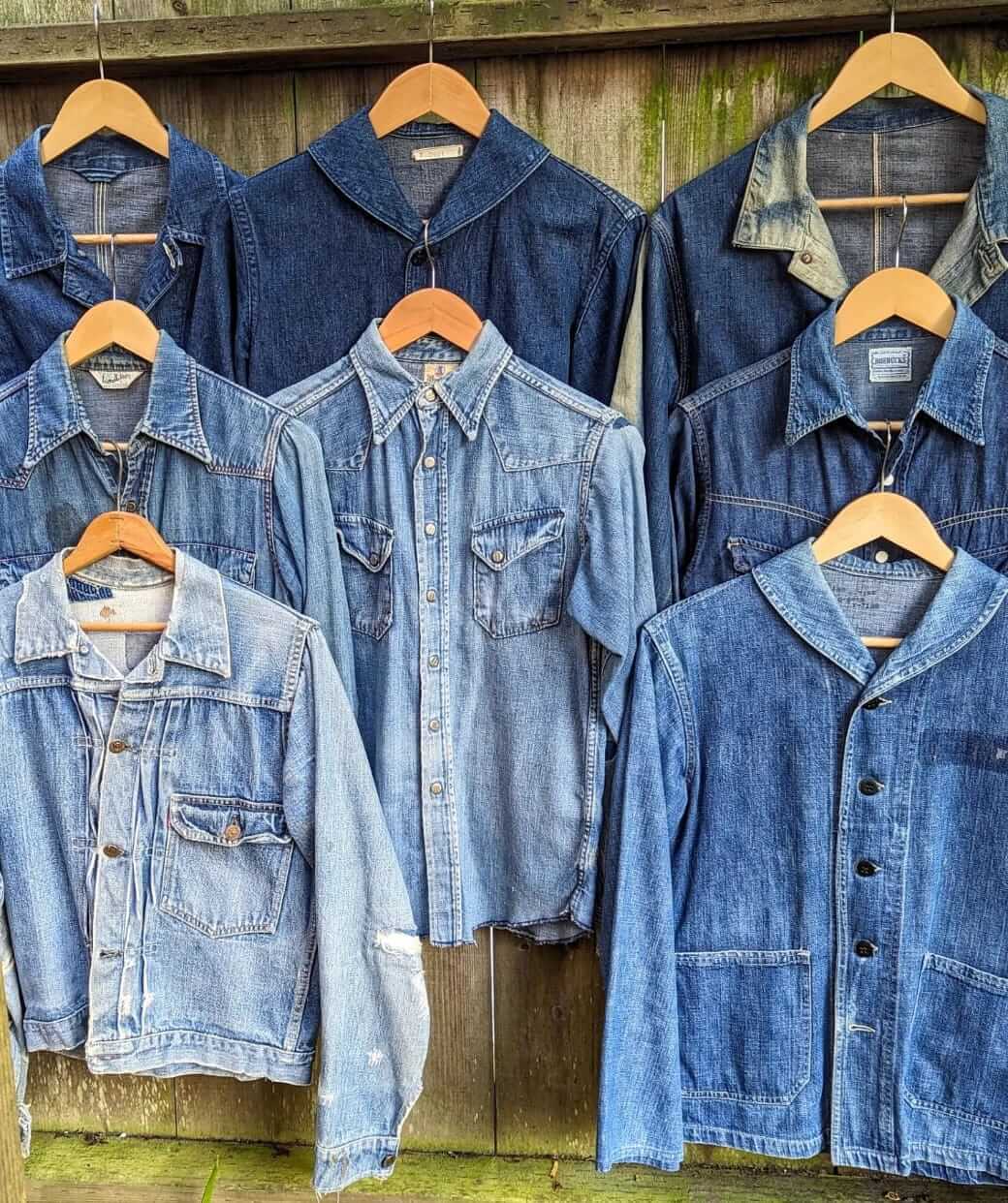 when you're a bit blue so you arrange your denim on a fence to cheer yourself up