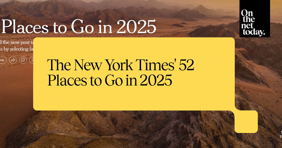 52 PLACES TO GO IN 2026 NEW YORK TIMES visual data 5