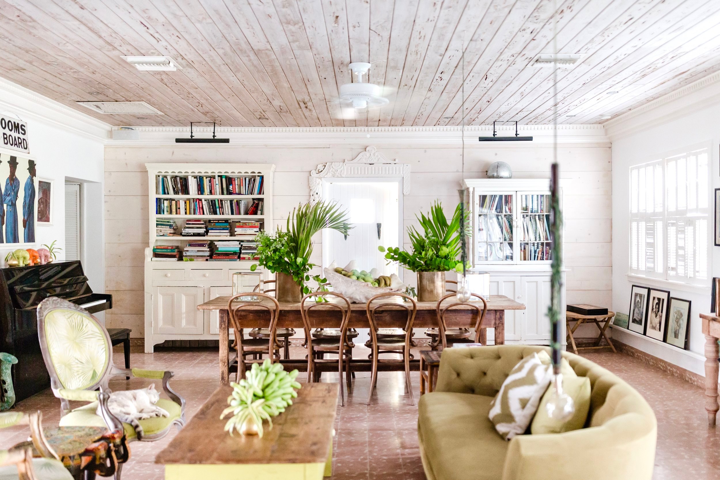 Eclectic living and dining room at The Ocean View Club