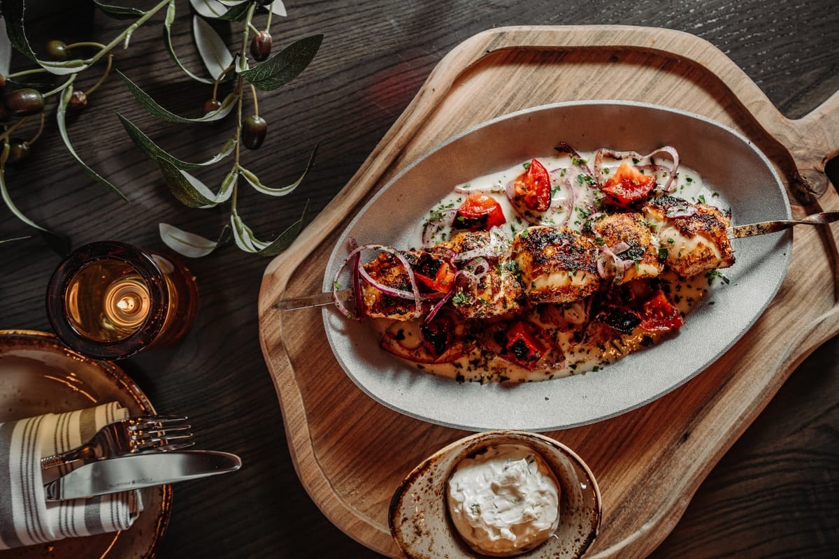 Greek dishes at Violi restaurant in Mercato, Naples