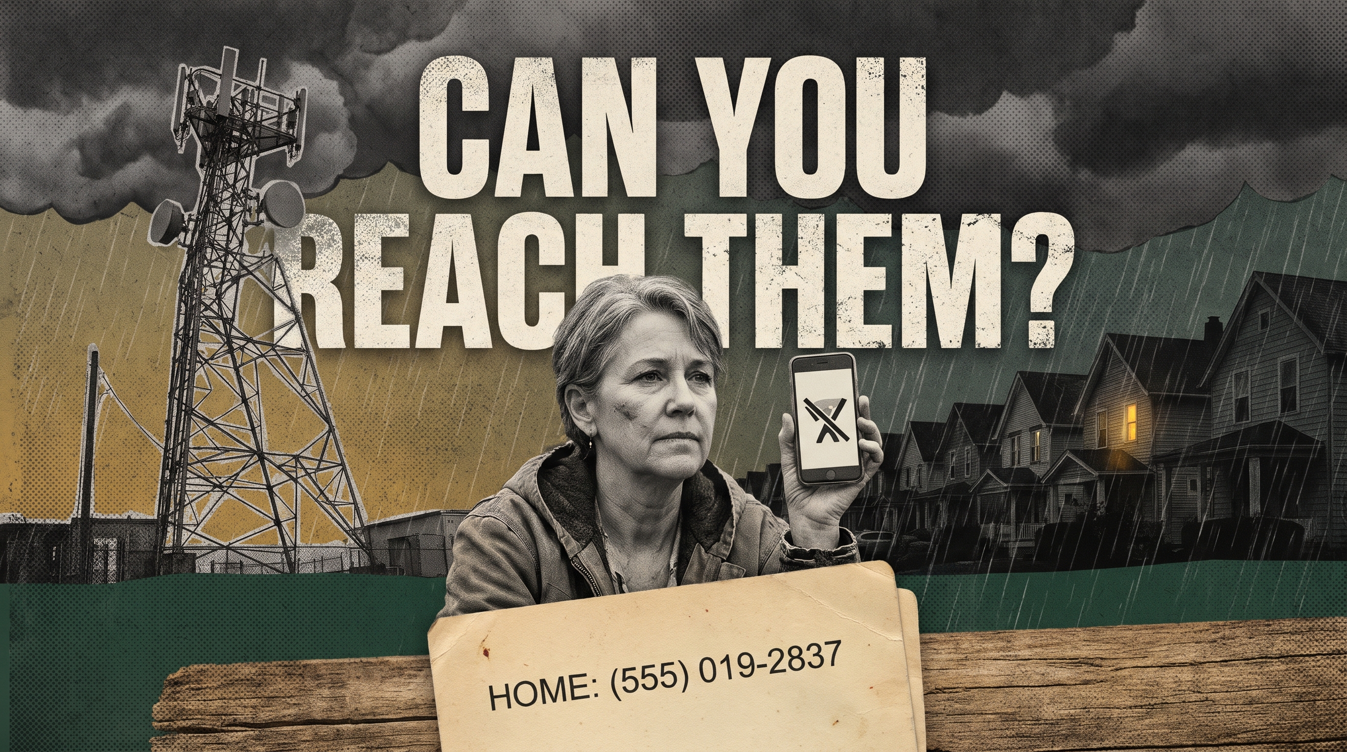 Illustrative documentary collage: CAN YOU REACH THEM?