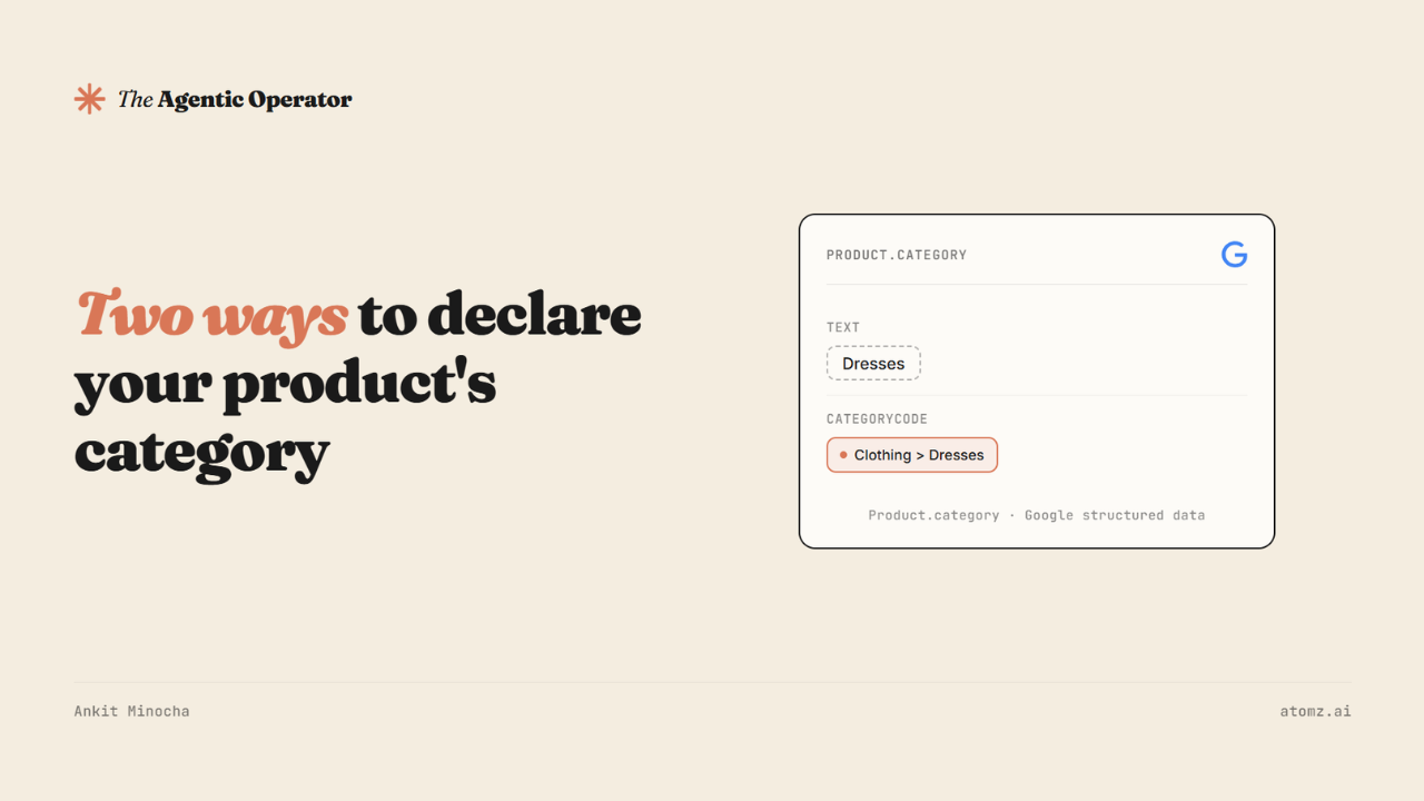 Google added a second way to declare your product's category