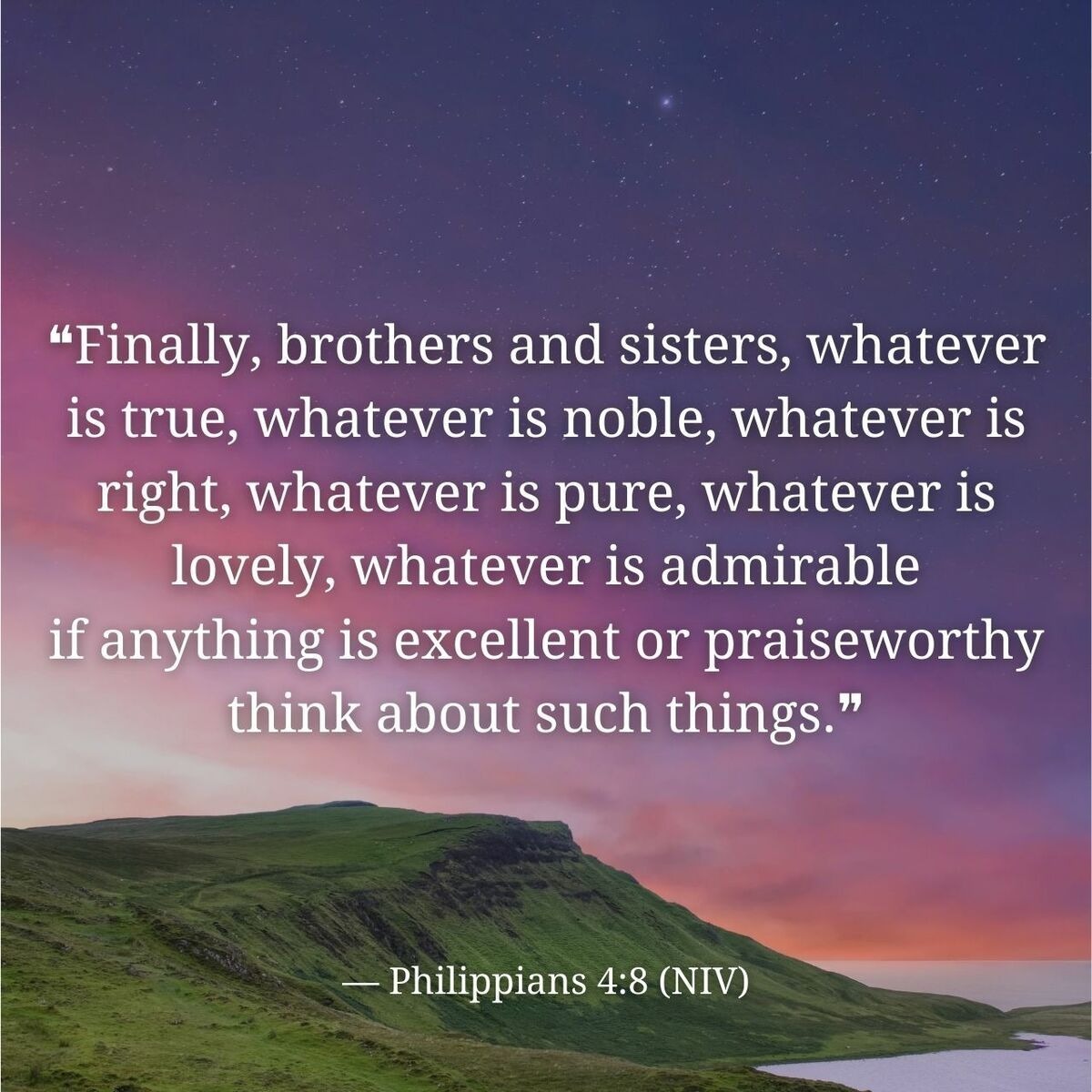 Verse Of The Day Philippians 4 8 Verse Of The Day Philippians 4 8