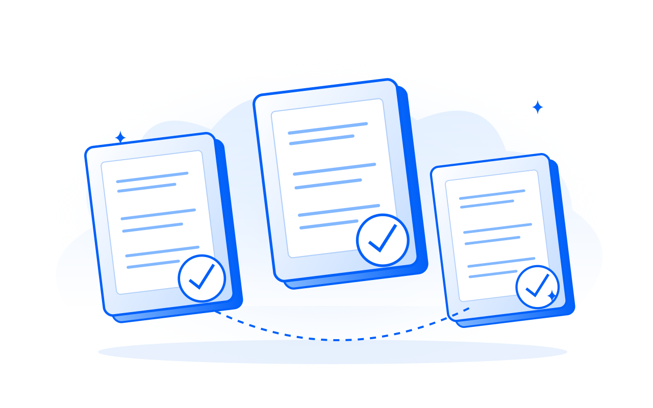 Three research documents representing the three distinct company stories, not equivalent risks or return periods.