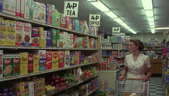 The A&P Supermarket Aisle, 1961