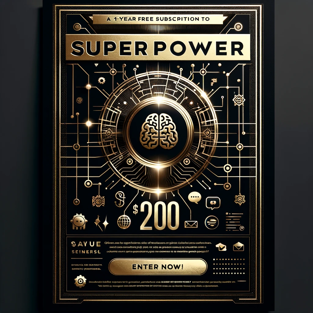Win 1 year free Pro subscription to Superpower ChatGPT ($200 value) 🤑