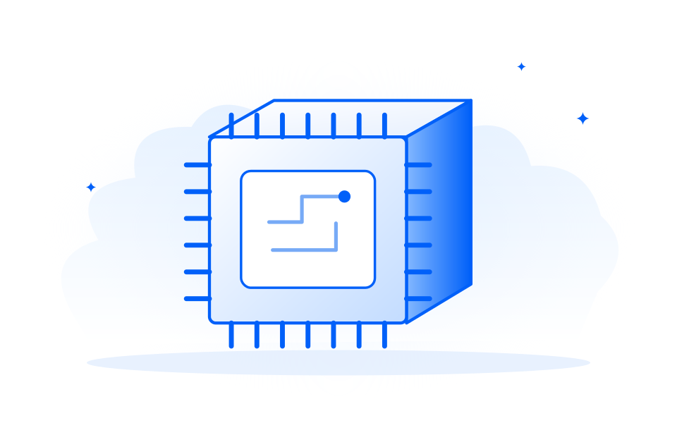 Conceptual the compute race illustration, not a company product image.