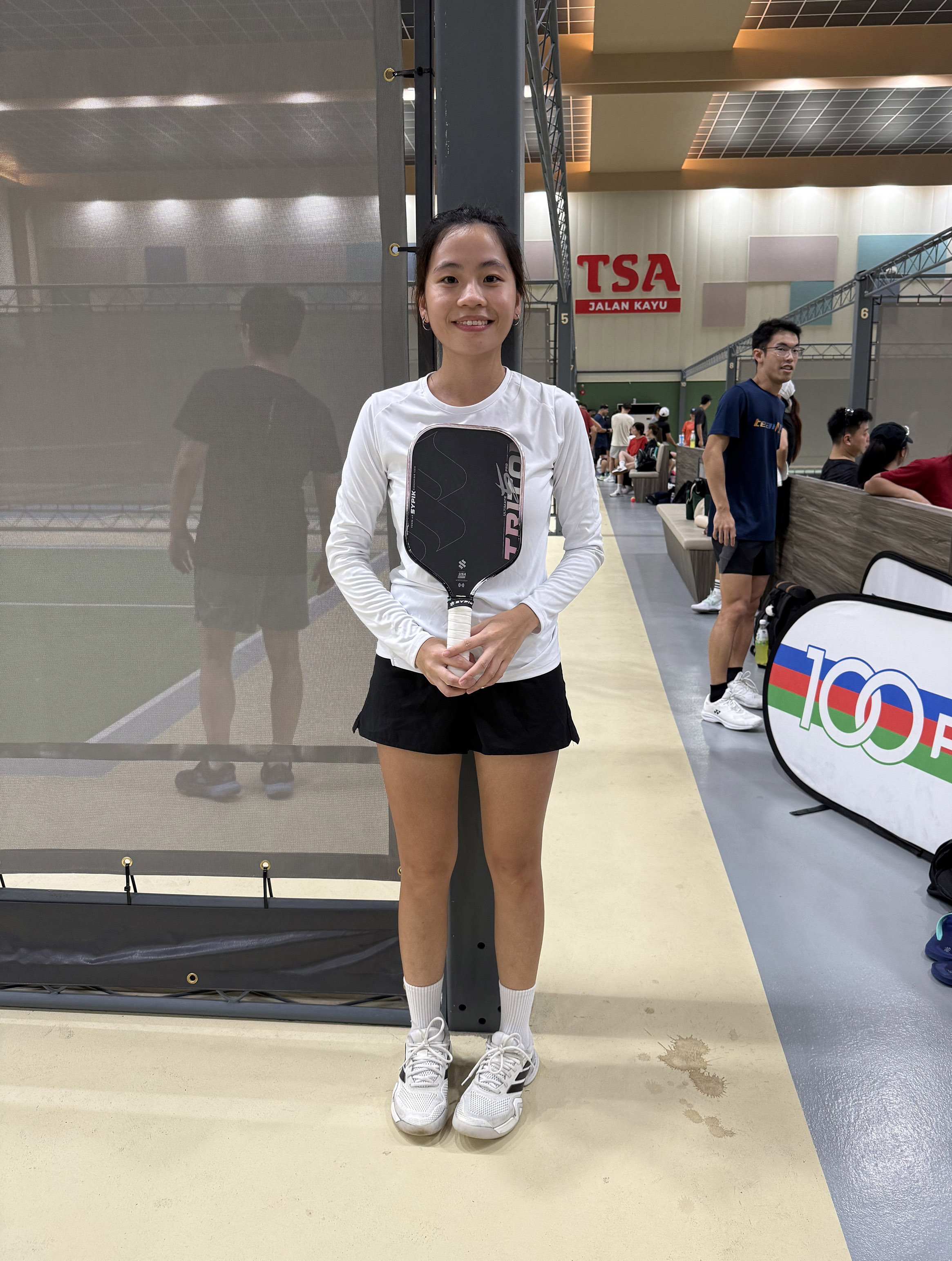 Jes, bringing cutie-pie energy to the courts