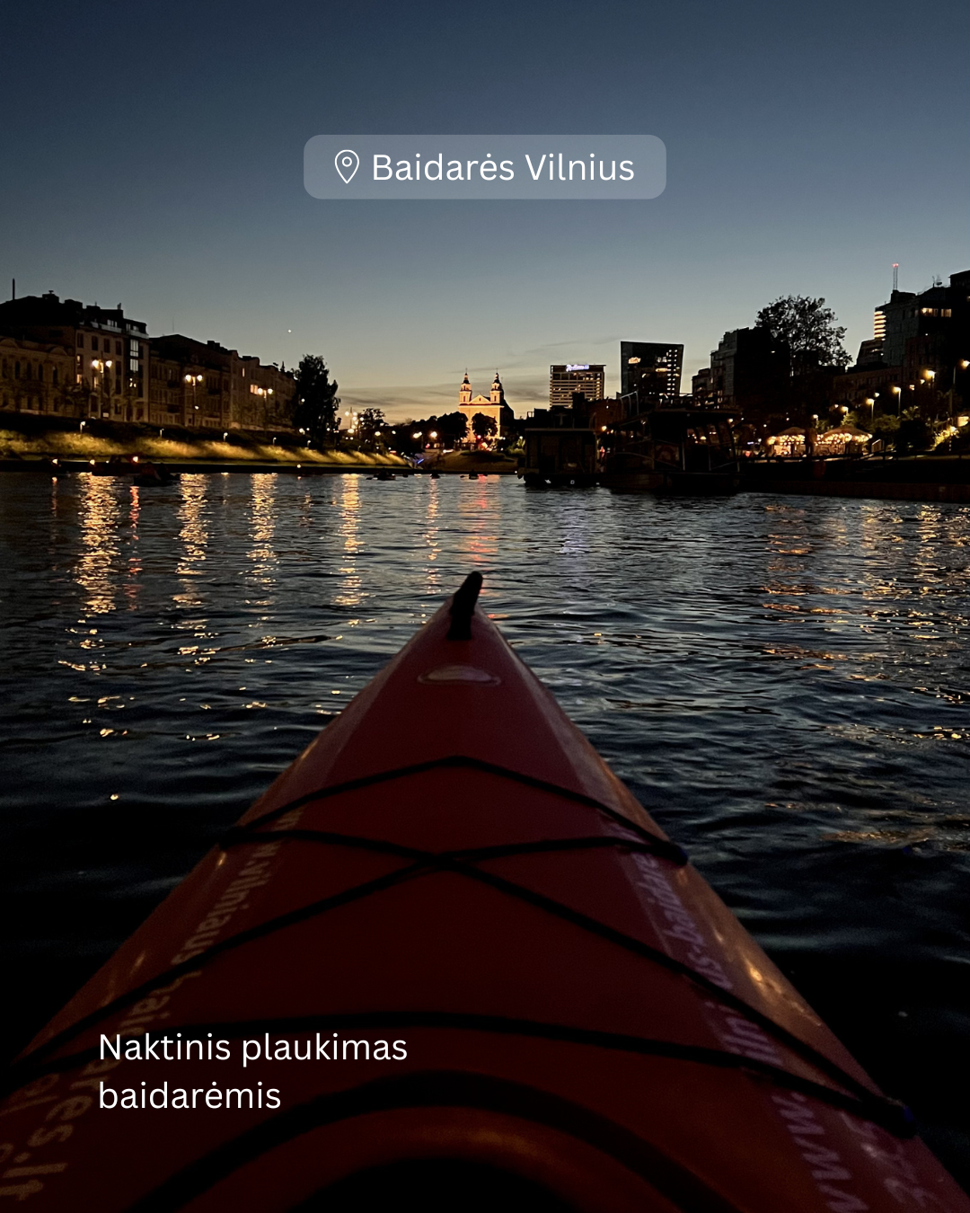Naktinis plaukimas baidarėmis Nerimi