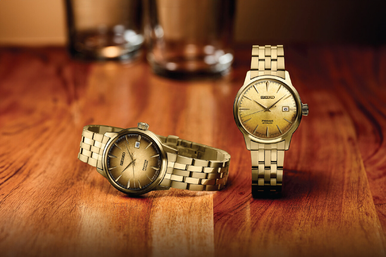 Seiko Releases Gold Colored Presage Cocktail Time Duo Inspired By