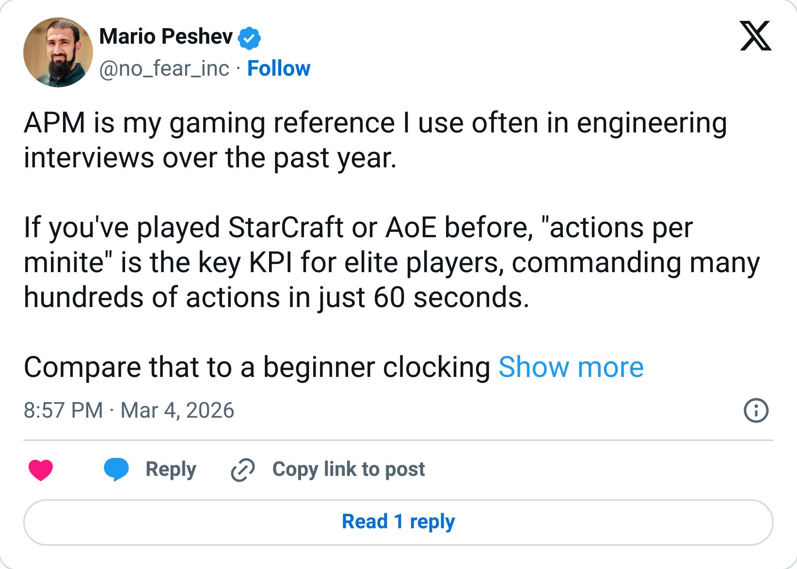 Tweet screenshot