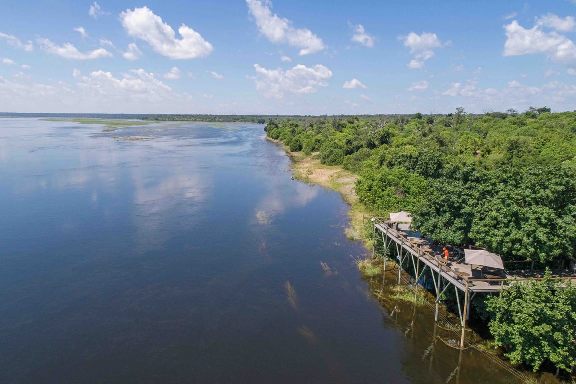 Chobe River and the lodge boardwalk