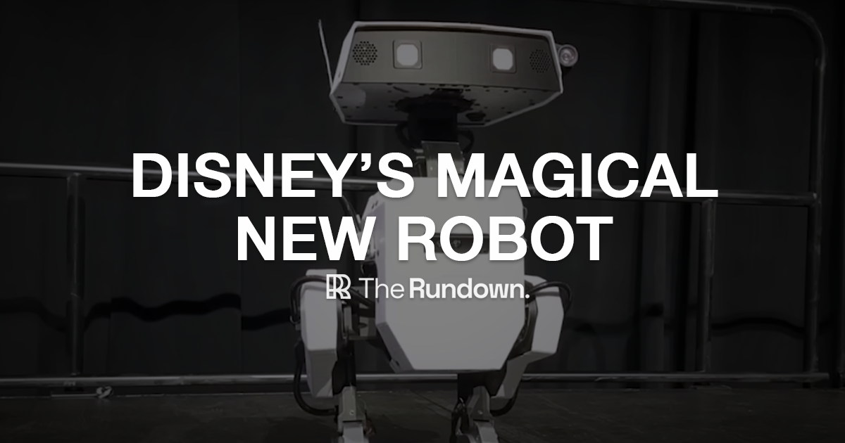 ⚡️ Disney's magical (and adorable) new robot