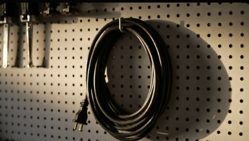 Properly wrapped extension cord over-under