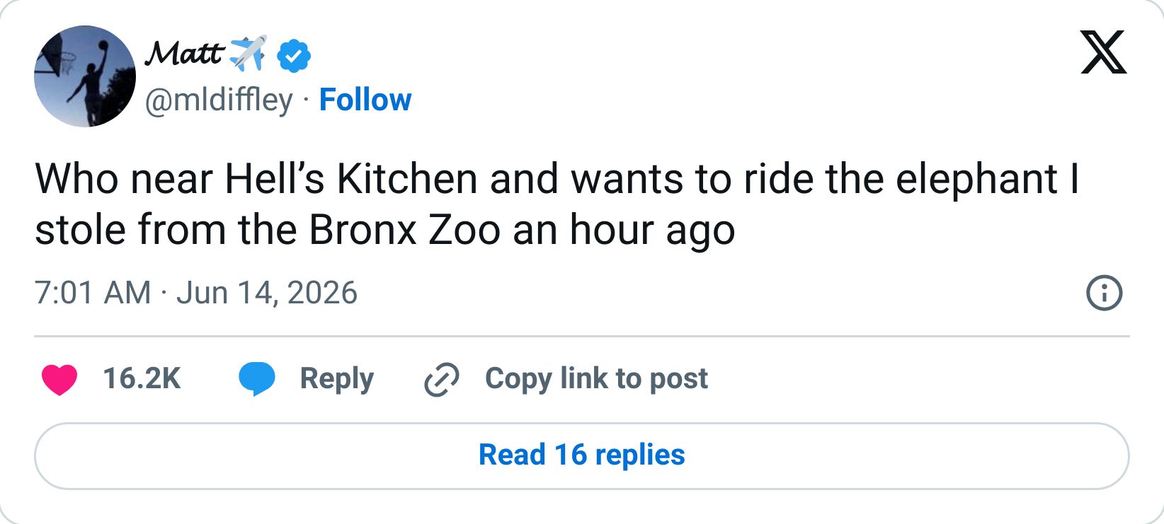 Tweet screenshot