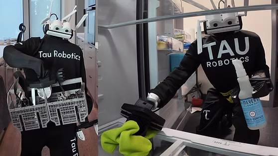 Tau Robotics humanoid home cleaning robot
